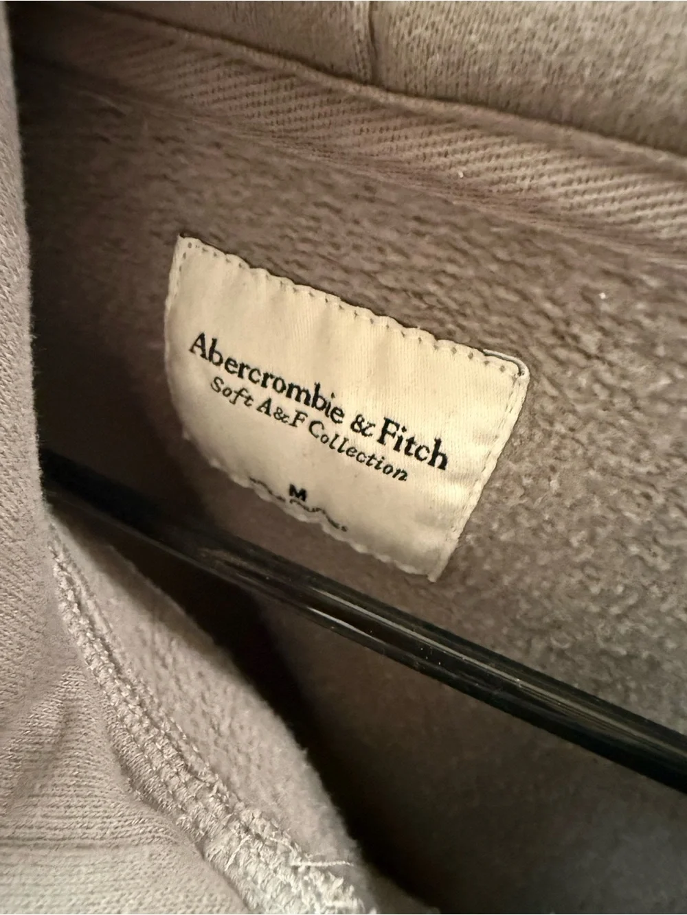 Abercrombie & Fitch Light Gray Pullover Hoodie - Picture 2 of 3